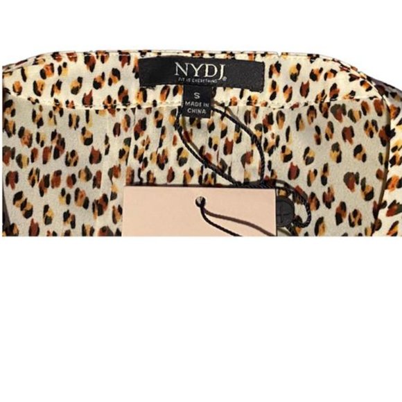 NYDJ blusa plisada conbotones para mujer multicolor talla Small - Picture 5 of 12